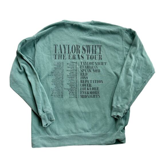 Unofficial Taylor Swift Eras Tour Comfort Colors Sweatshirt Large - Picture 1 of 7